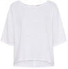 Blus med knappar – White linmix