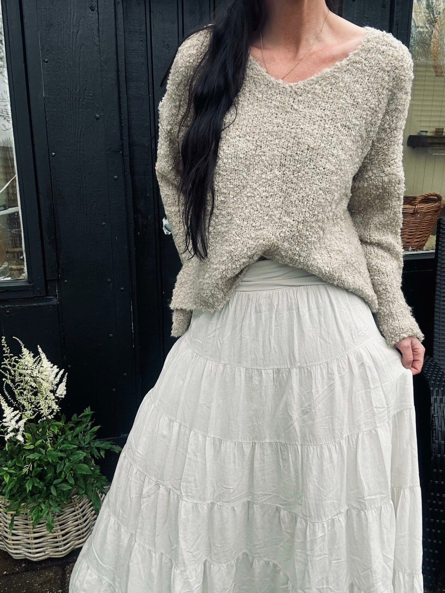 Bluse Naomi beige - VIAMAJA.DK