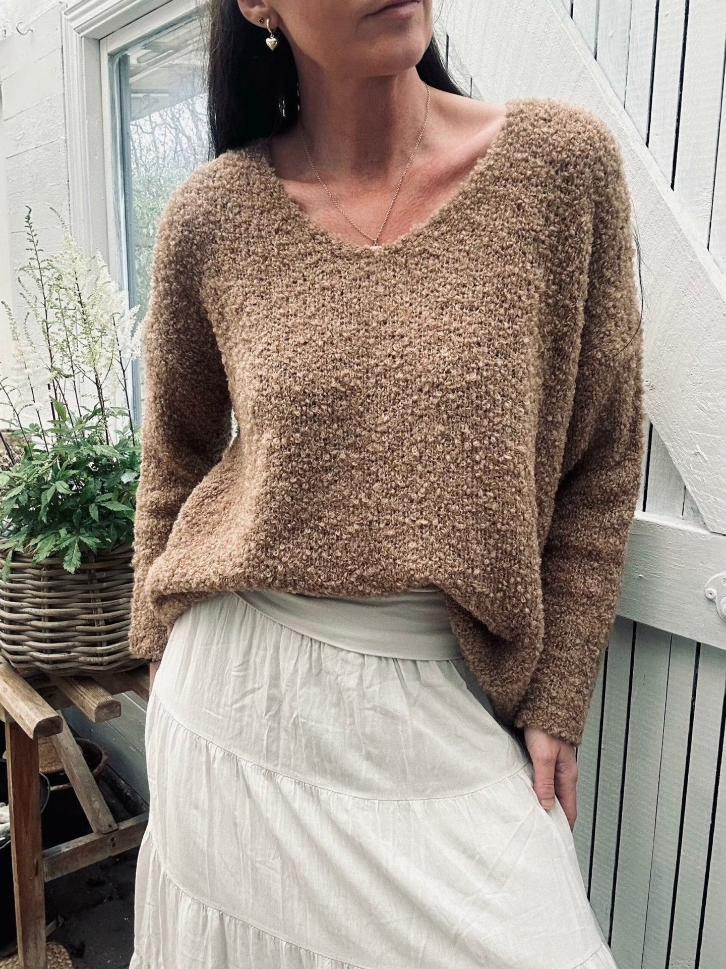 Bluse Naomi camel - VIAMAJA.DK