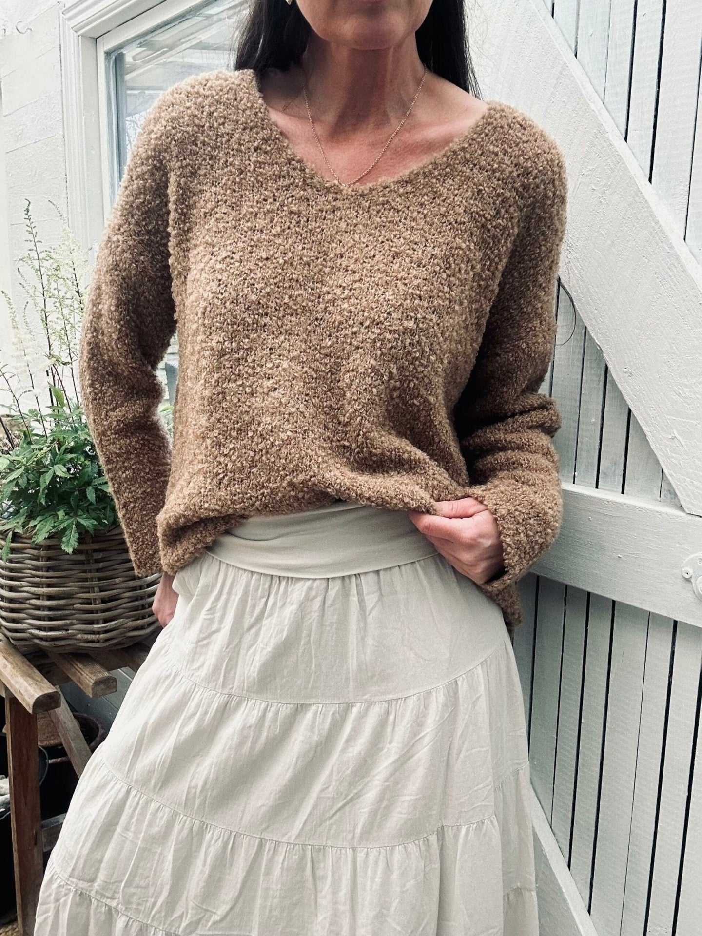 Bluse Naomi camel - VIAMAJA.DK
