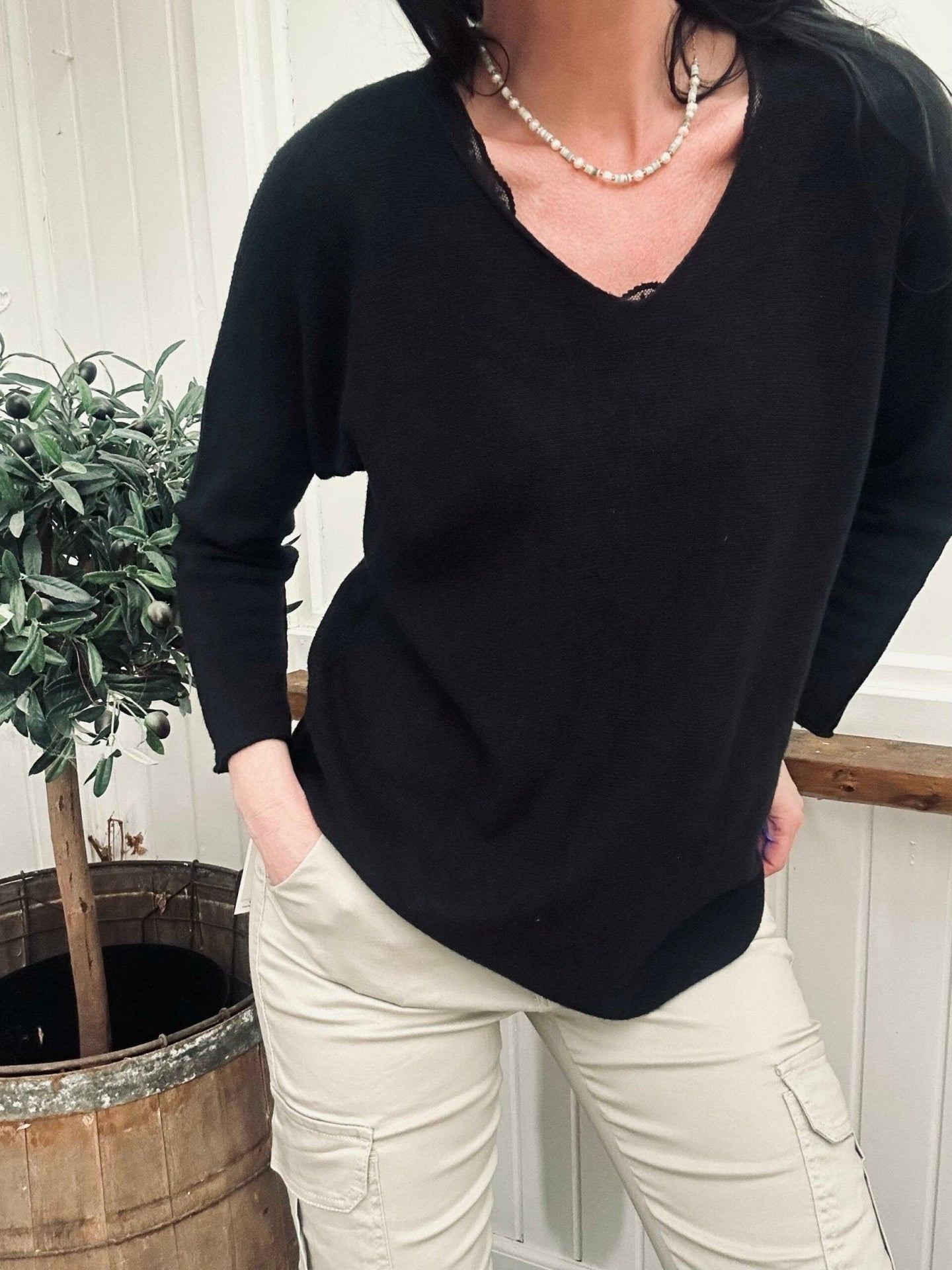 Bluse SOFT – Black - VIAMAJA.DK