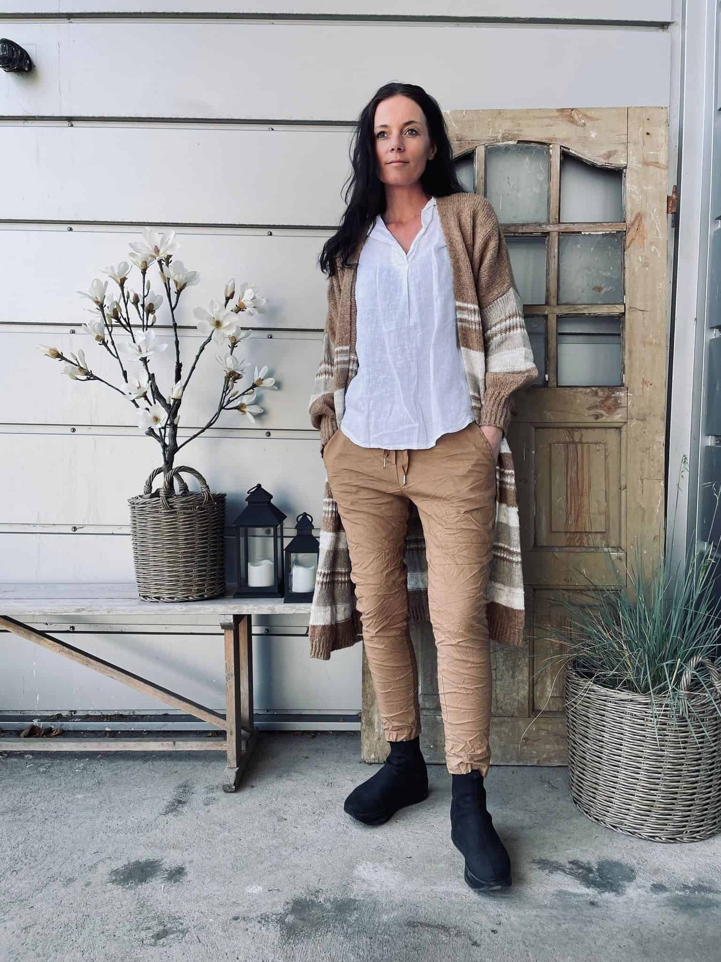 Bluse VIGGA 100% hør - Hvid - VIAMAJA.DK