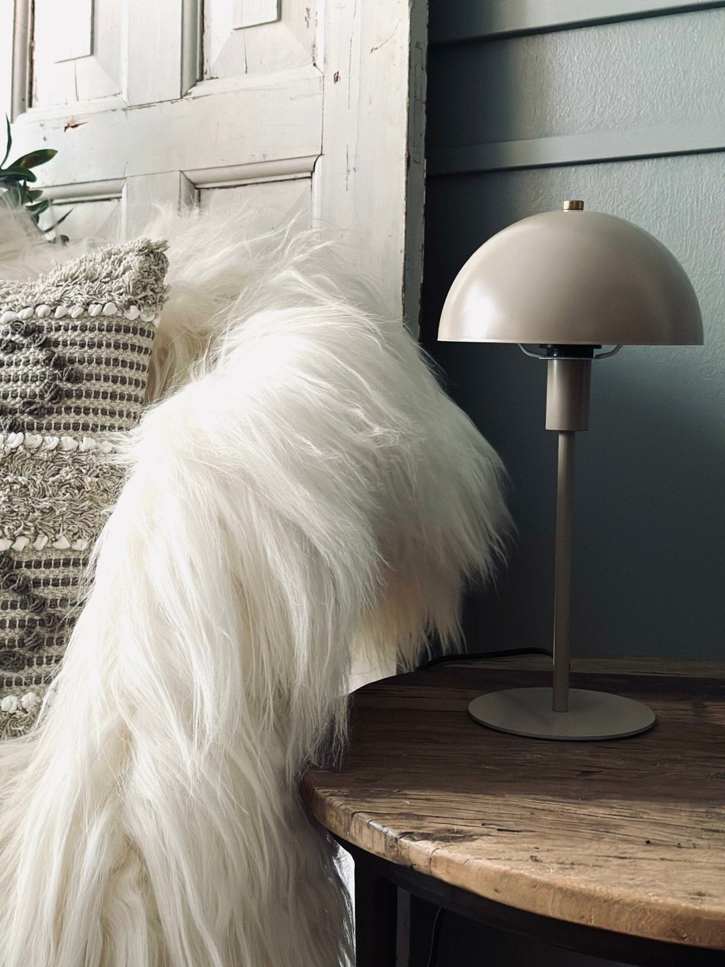 Bordlampe – Beige - VIAMAJA.DK