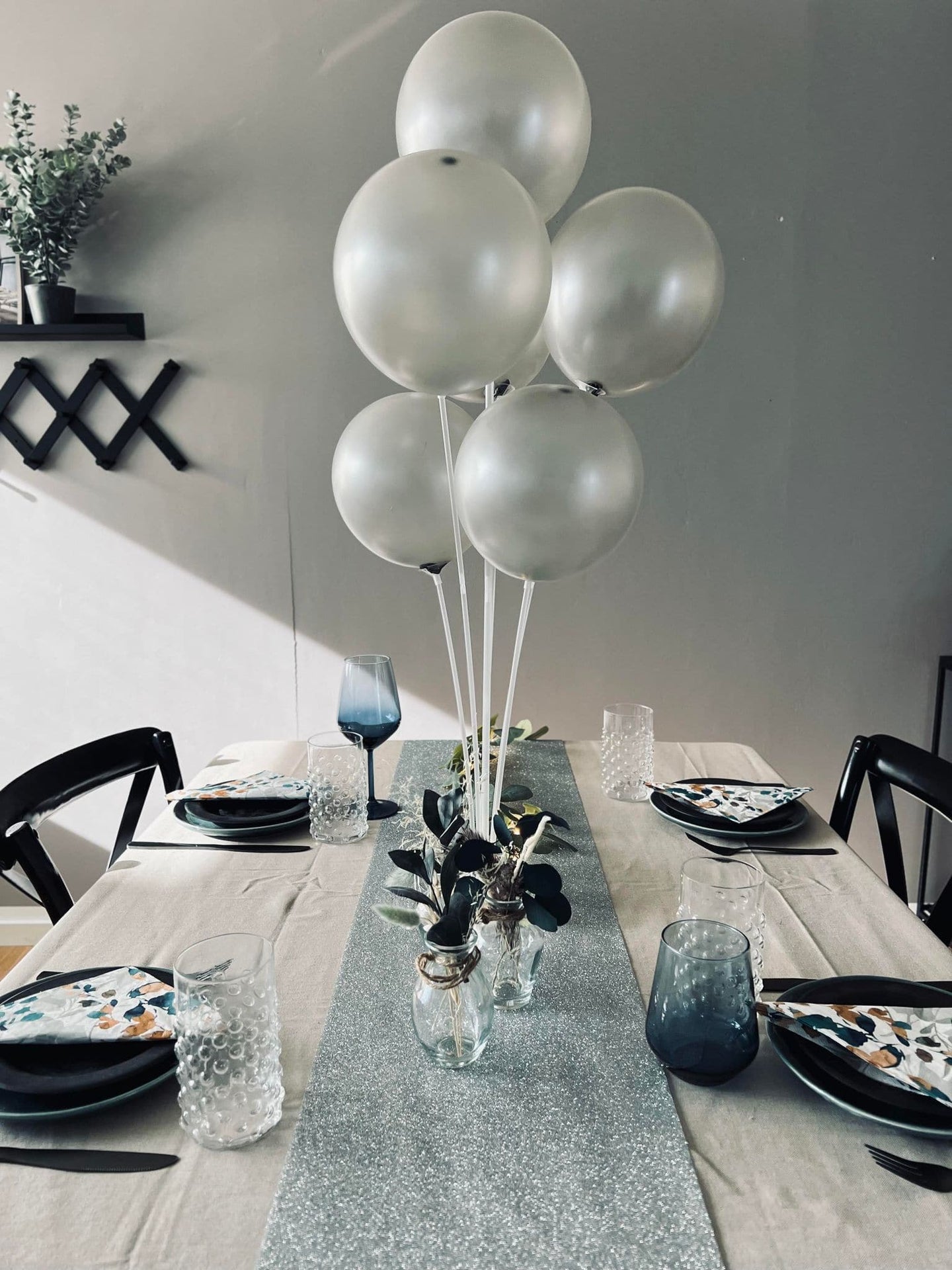 Bordløber Glitter - 250cm - VIAMAJA.DK