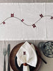 Bordslöpare med flagga - Vit linmix 35x160cm