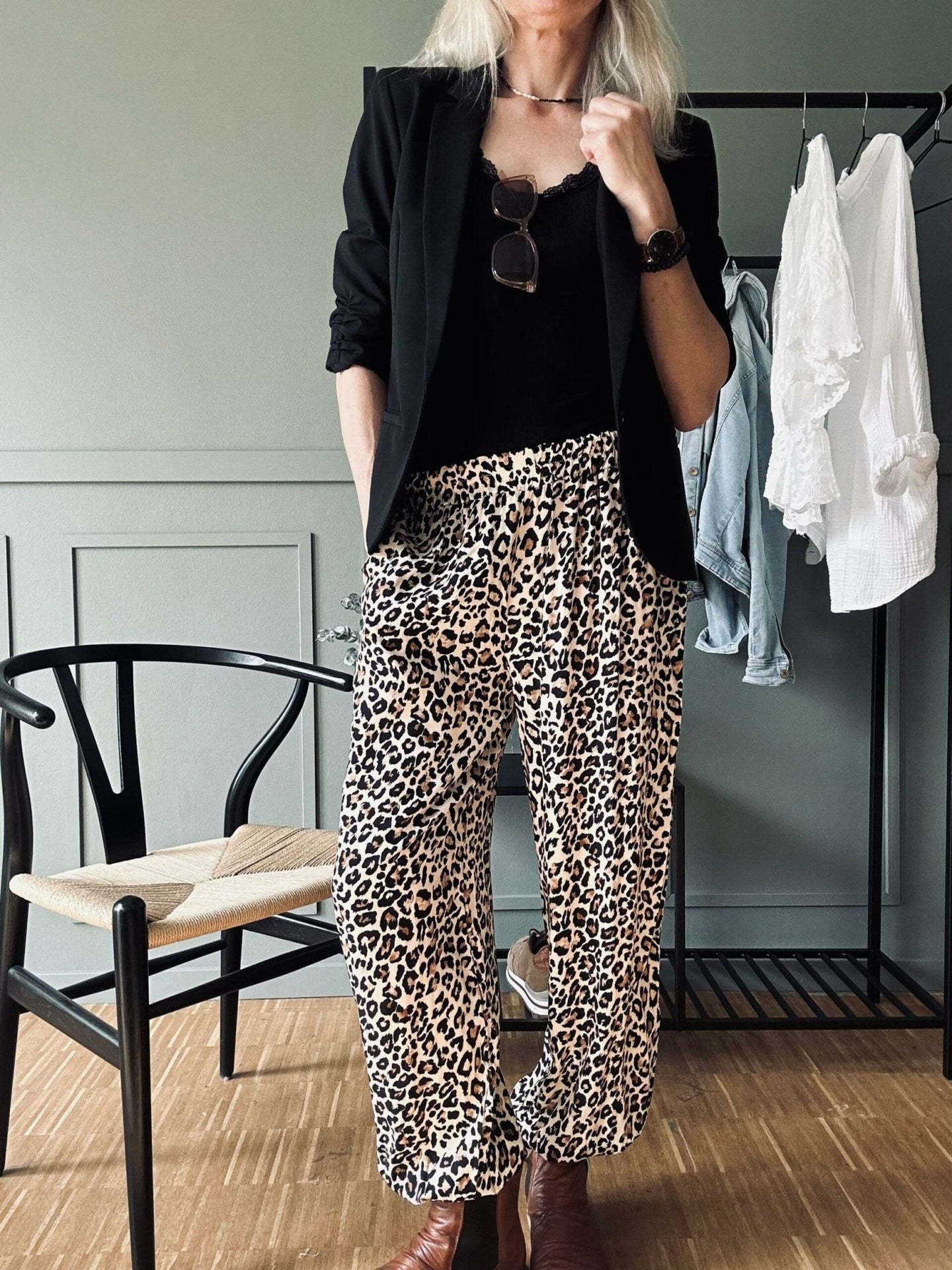 Bukser Leopard Loose fit - VIAMAJA.DK