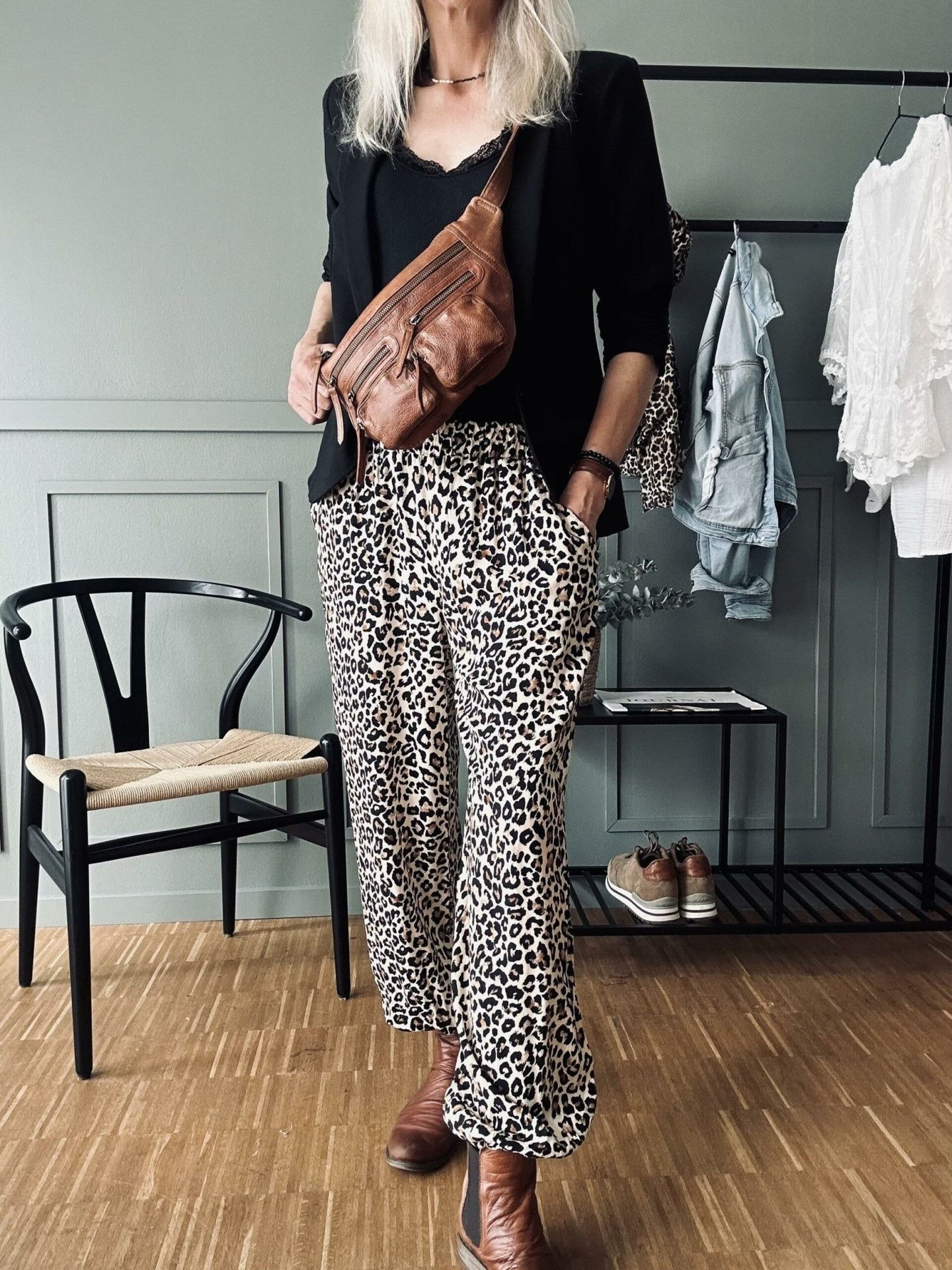 Bukser Leopard Loose fit - VIAMAJA.DK