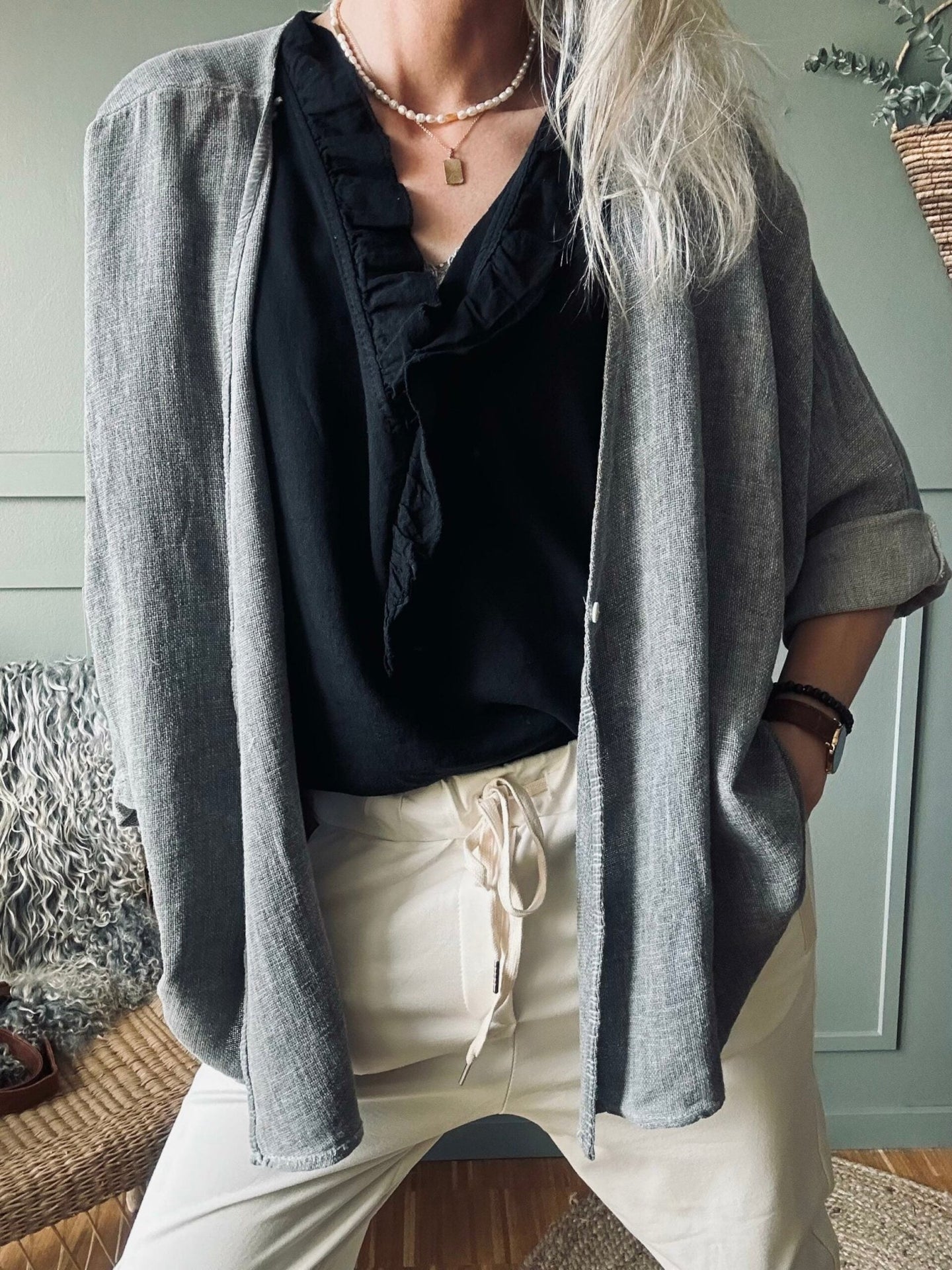 Bukser Luna Lys beige - VIAMAJA.DK