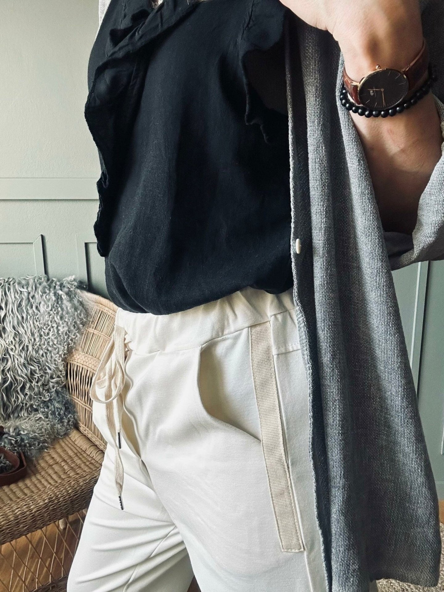 Bukser Luna Lys beige - VIAMAJA.DK