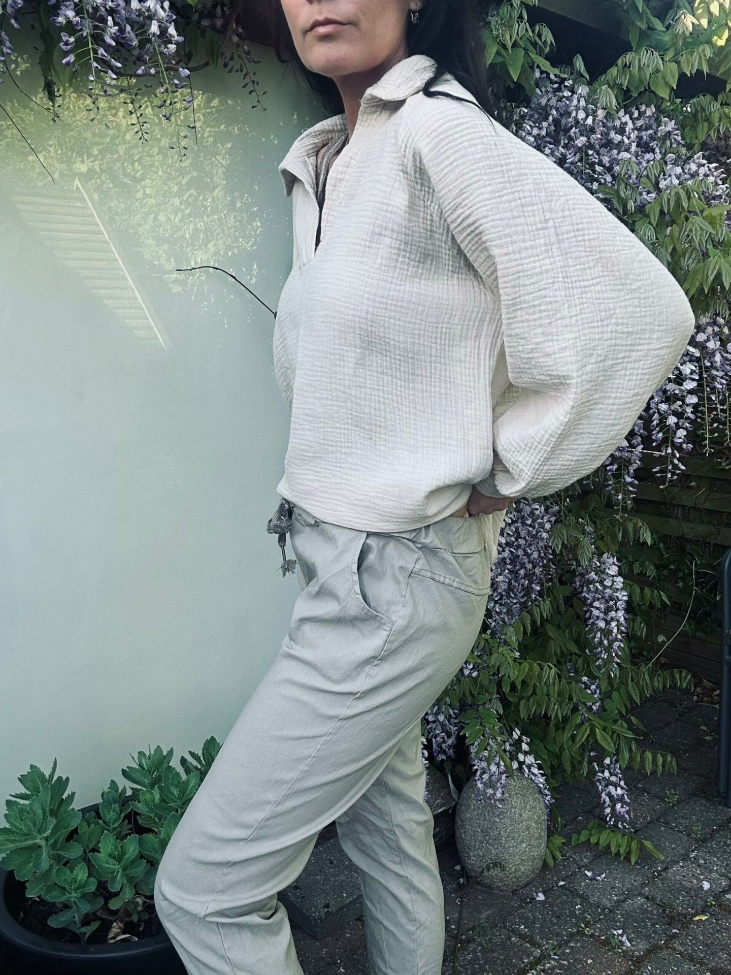 Bukser m. stretch - Beige plus onesize 40 - 48 - VIAMAJA.DK