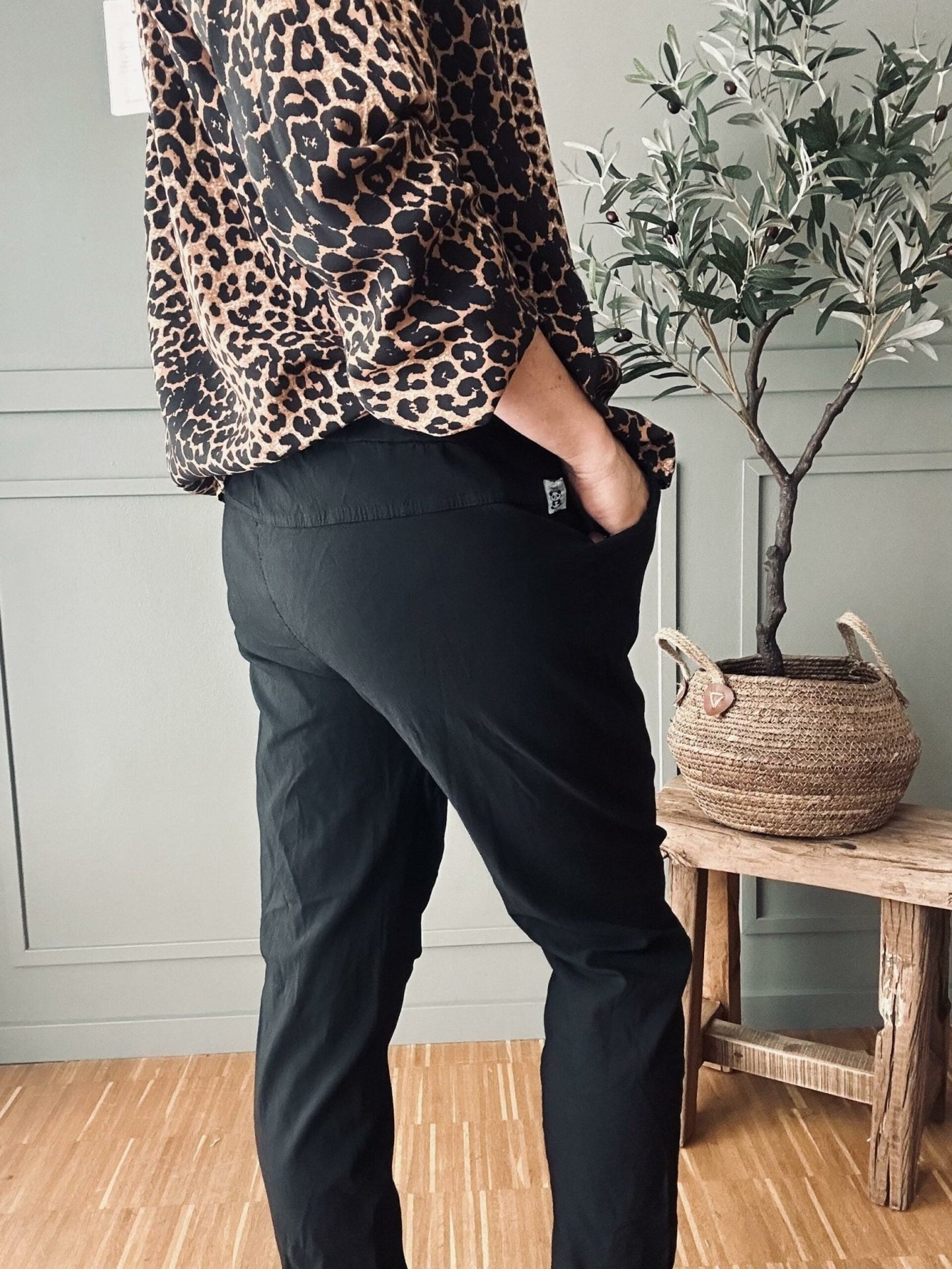Bukser m. stretch - Black plus onesize 40 - 48 - VIAMAJA.DK
