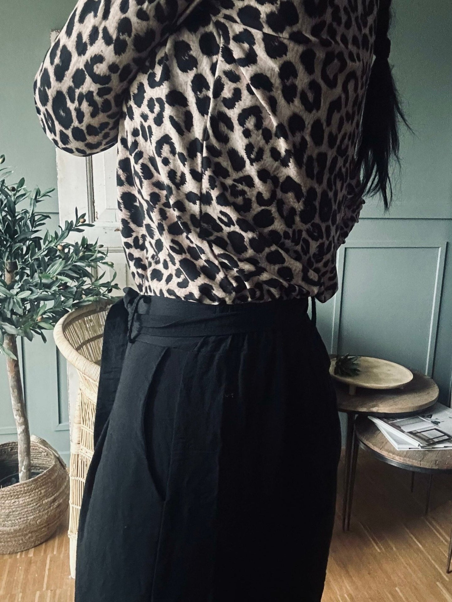 Bukser med høj talje - Sort - VIAMAJA.DK