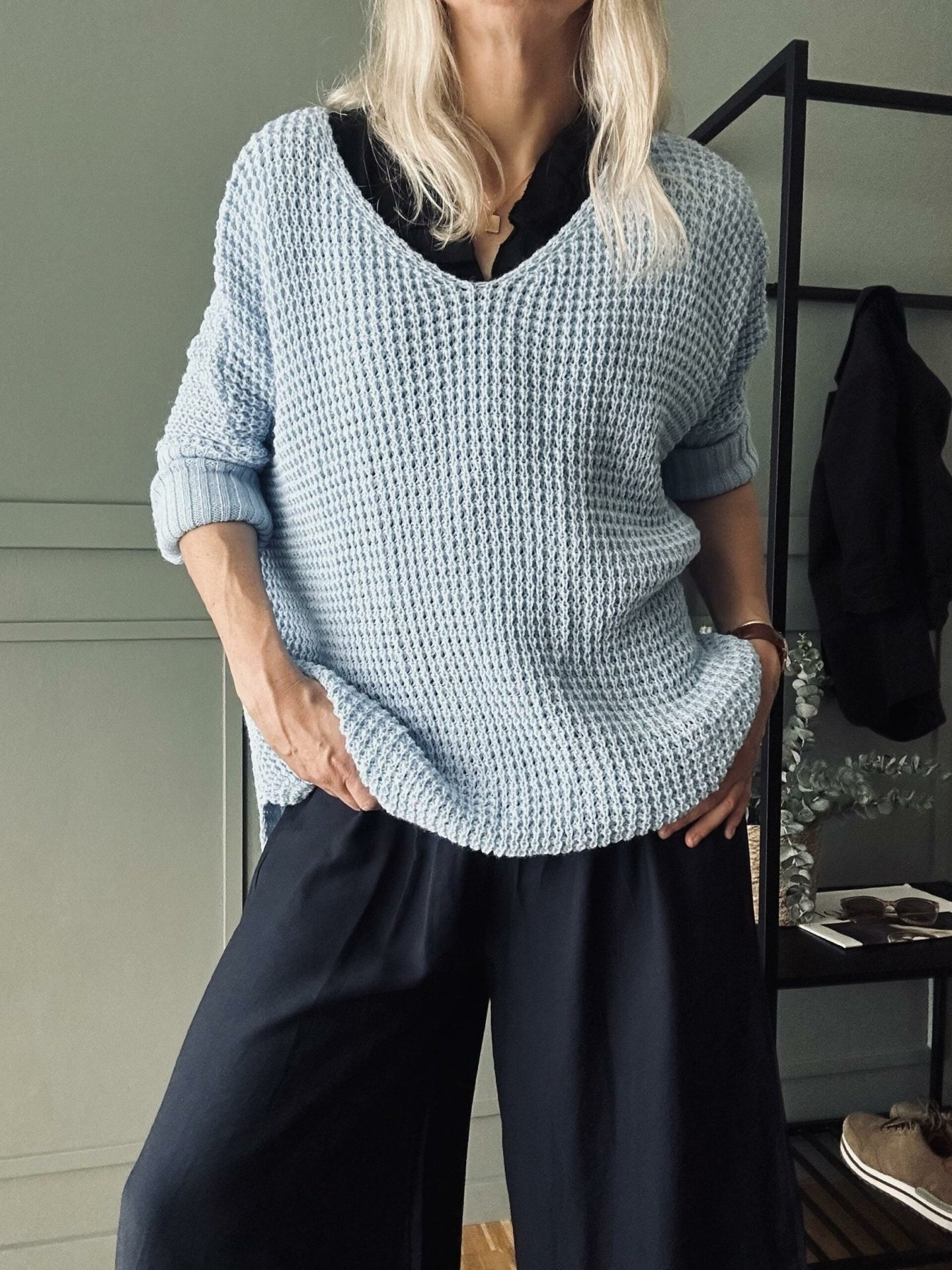 Bukser med smock – Navy - VIAMAJA.DK