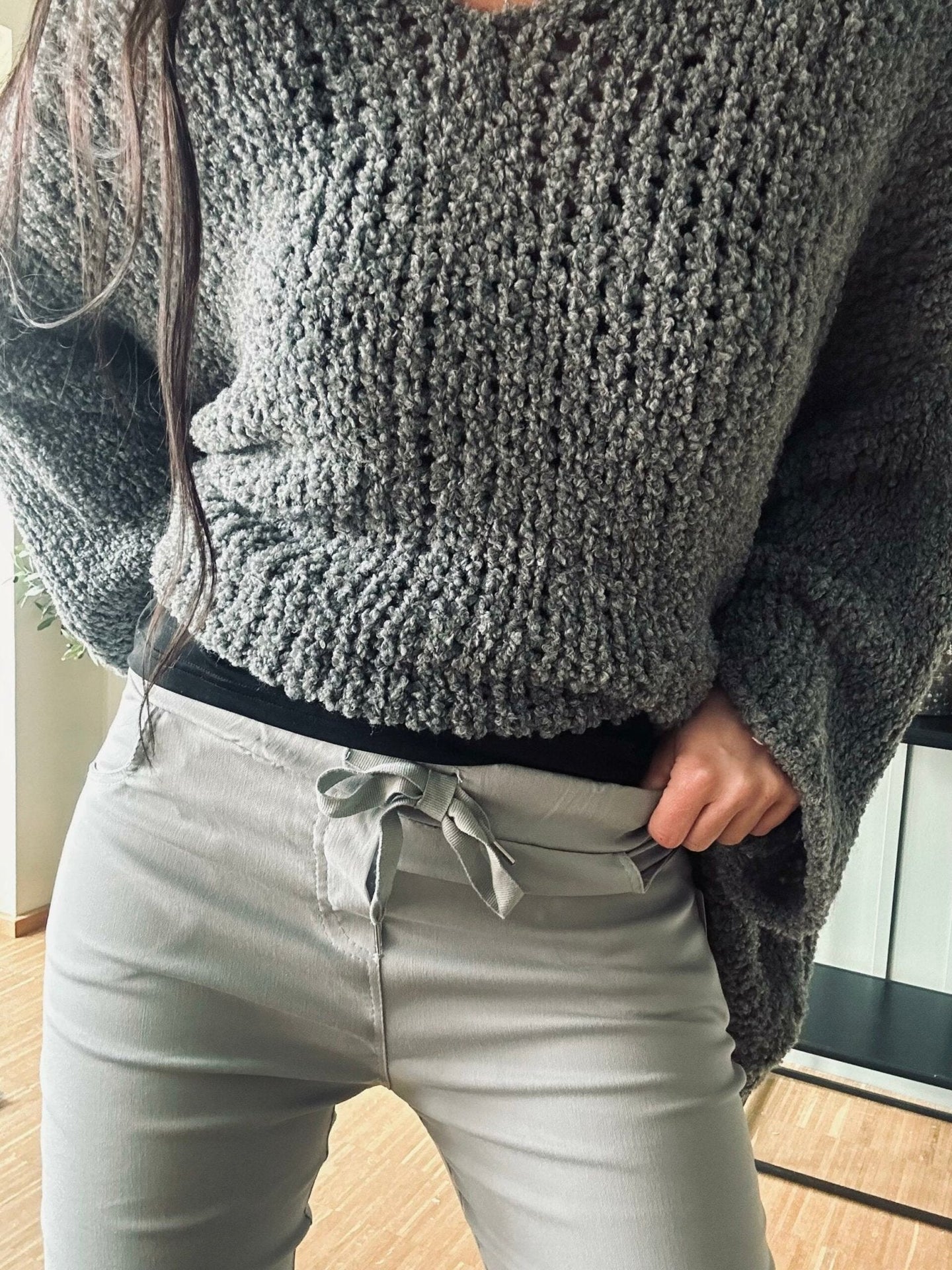 Bukser med stretch – Grey - VIAMAJA.DK