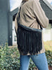 Bumbag COW Black - med fransar