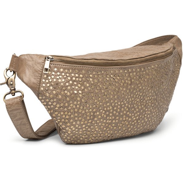 Bumbag Deluxe med nitter – Taupe - VIAMAJA