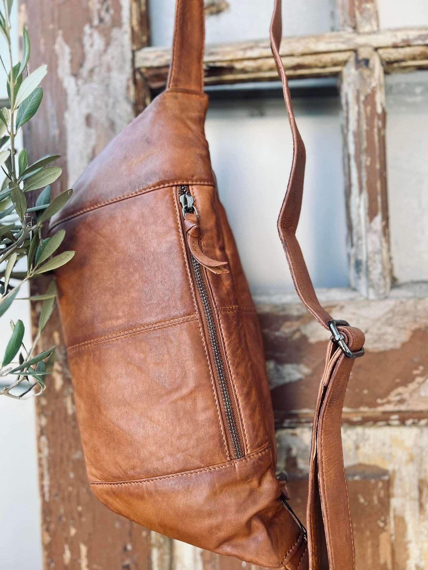 Bumbag JUNE - BIG Cognac - VIAMAJA.DK