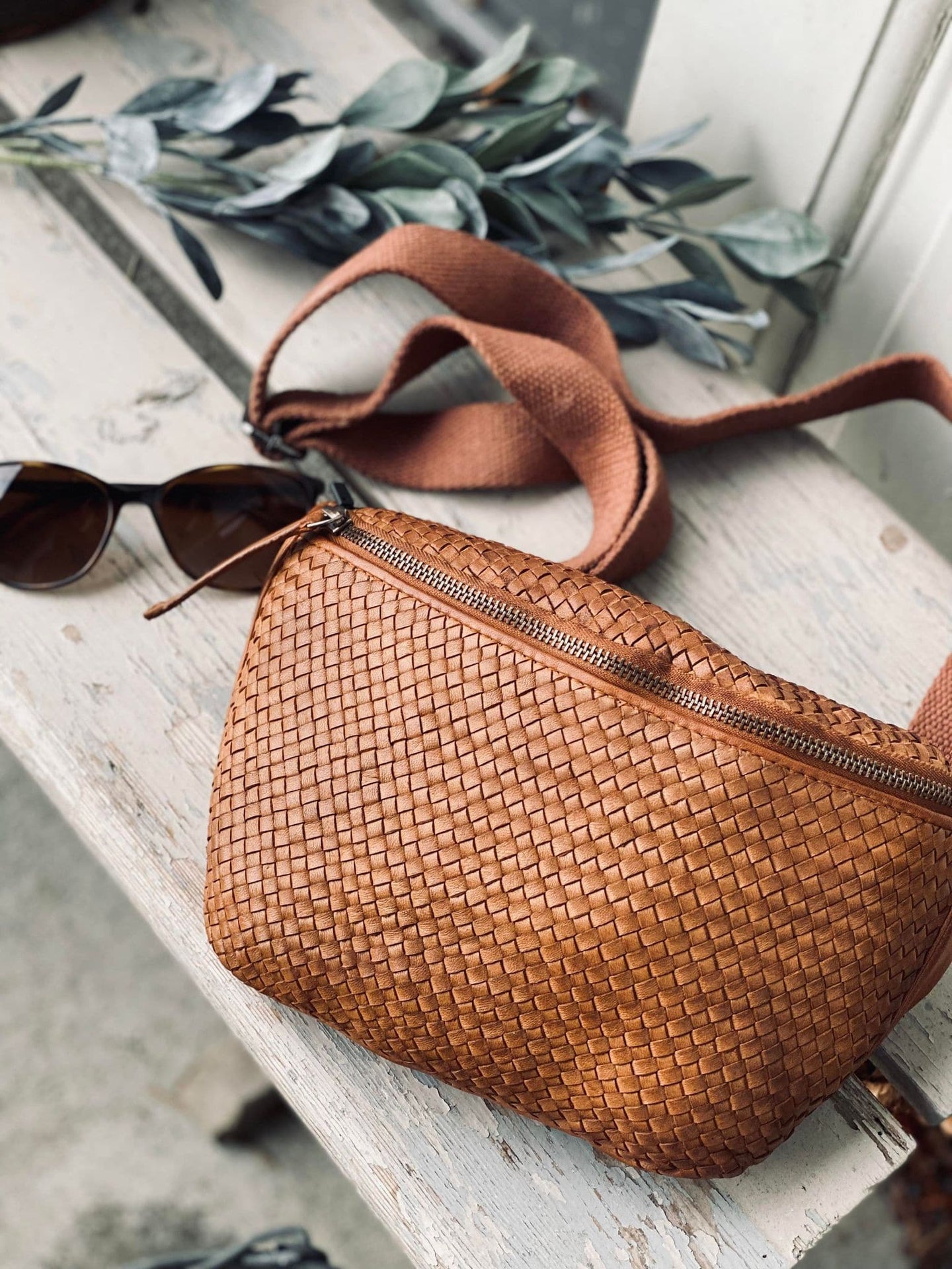 Bumbag KATIE flet - Cognac - VIAMAJA.DK