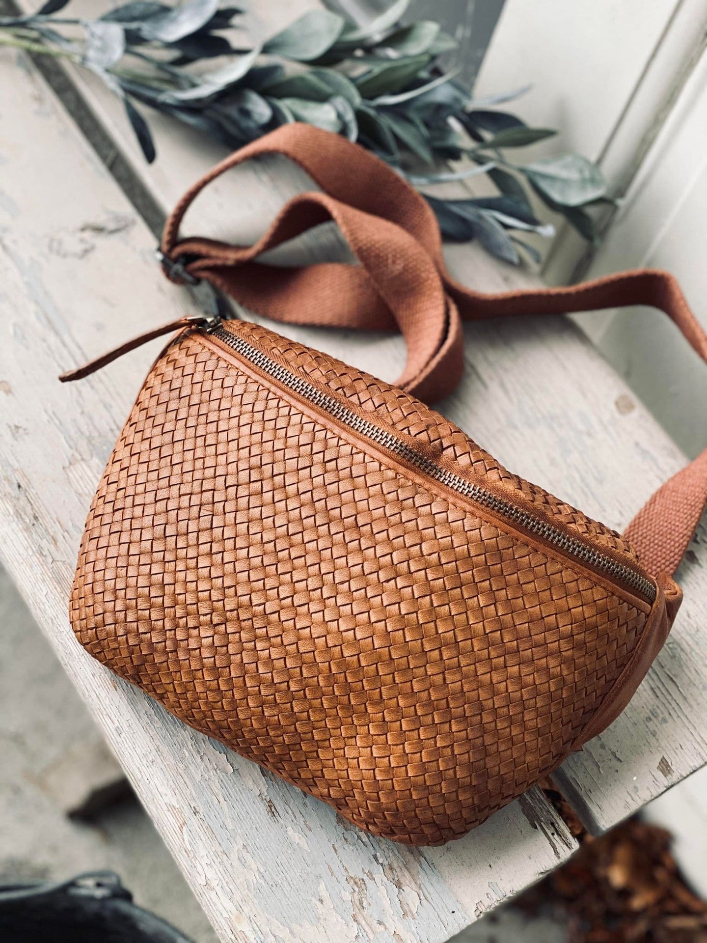 Bumbag KATIE flet - Cognac - VIAMAJA.DK