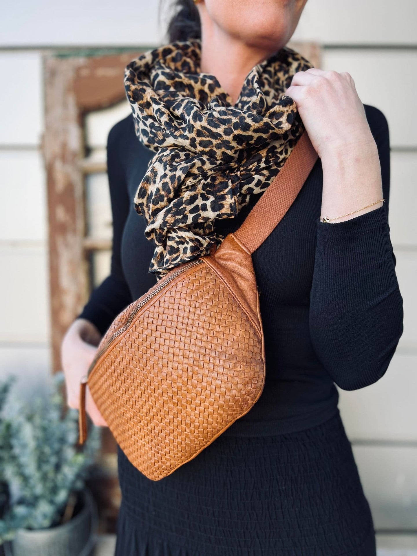 Bumbag KATIE flet - Cognac - VIAMAJA.DK