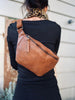 Bumbag KATIE flät - Cognac