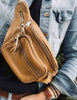 Bumbag MAY med gulddragkedja – läder