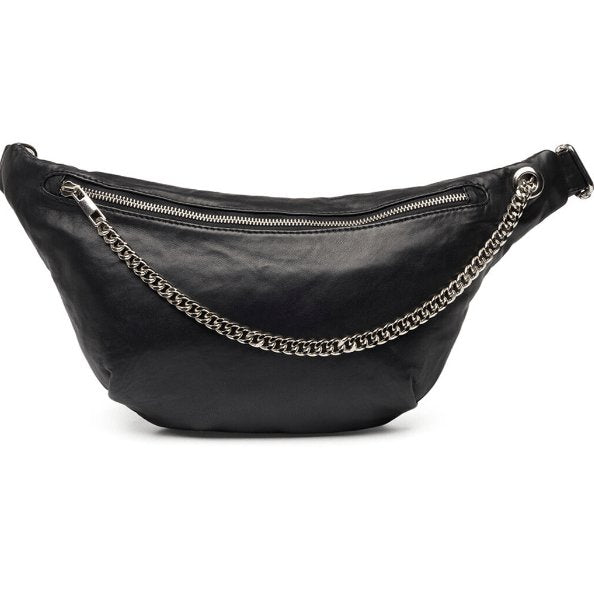 Bumbag Trendy black leather - VIAMAJA