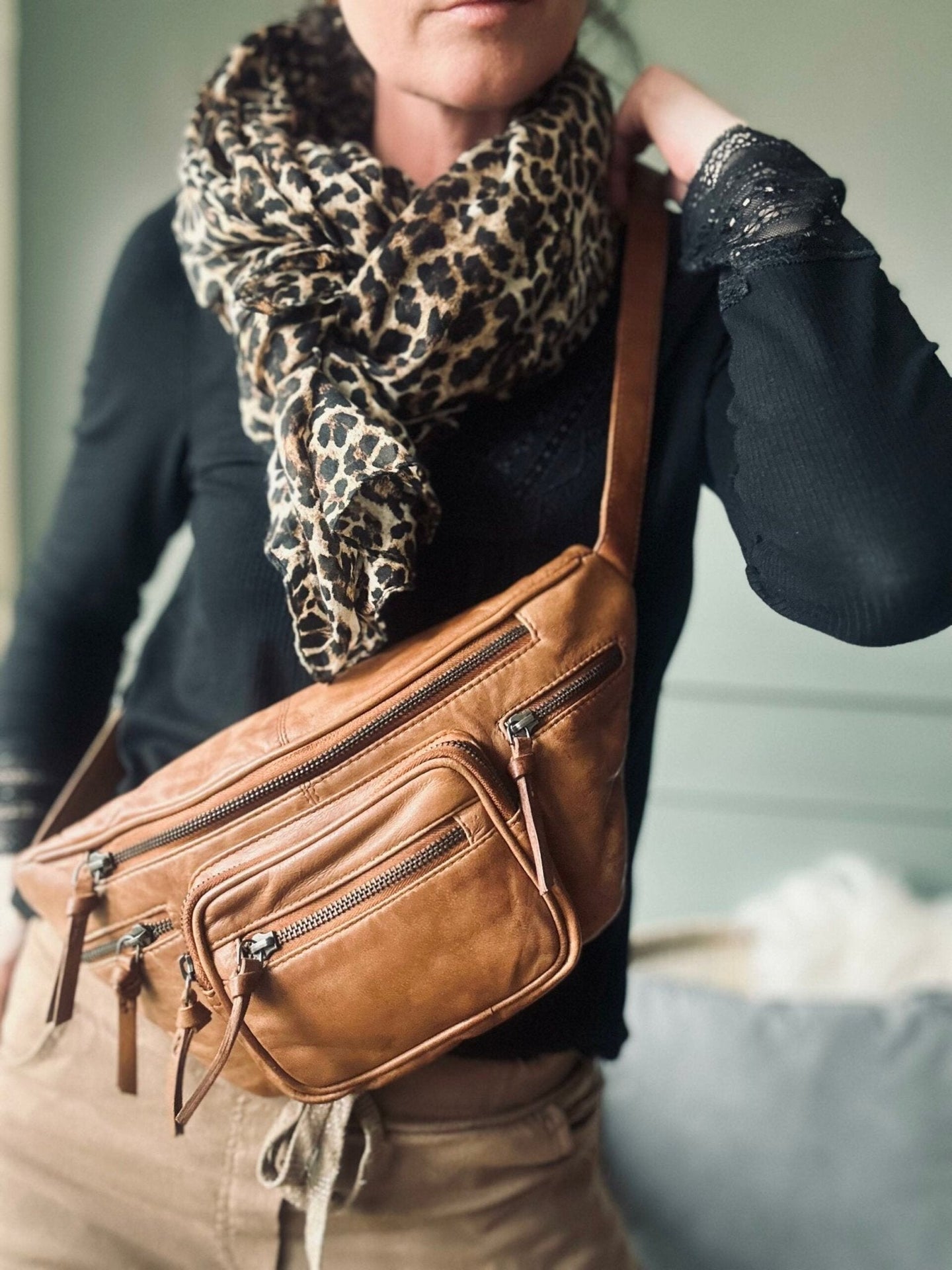 Bumbag – VINTAGE cognac - VIAMAJA.DK