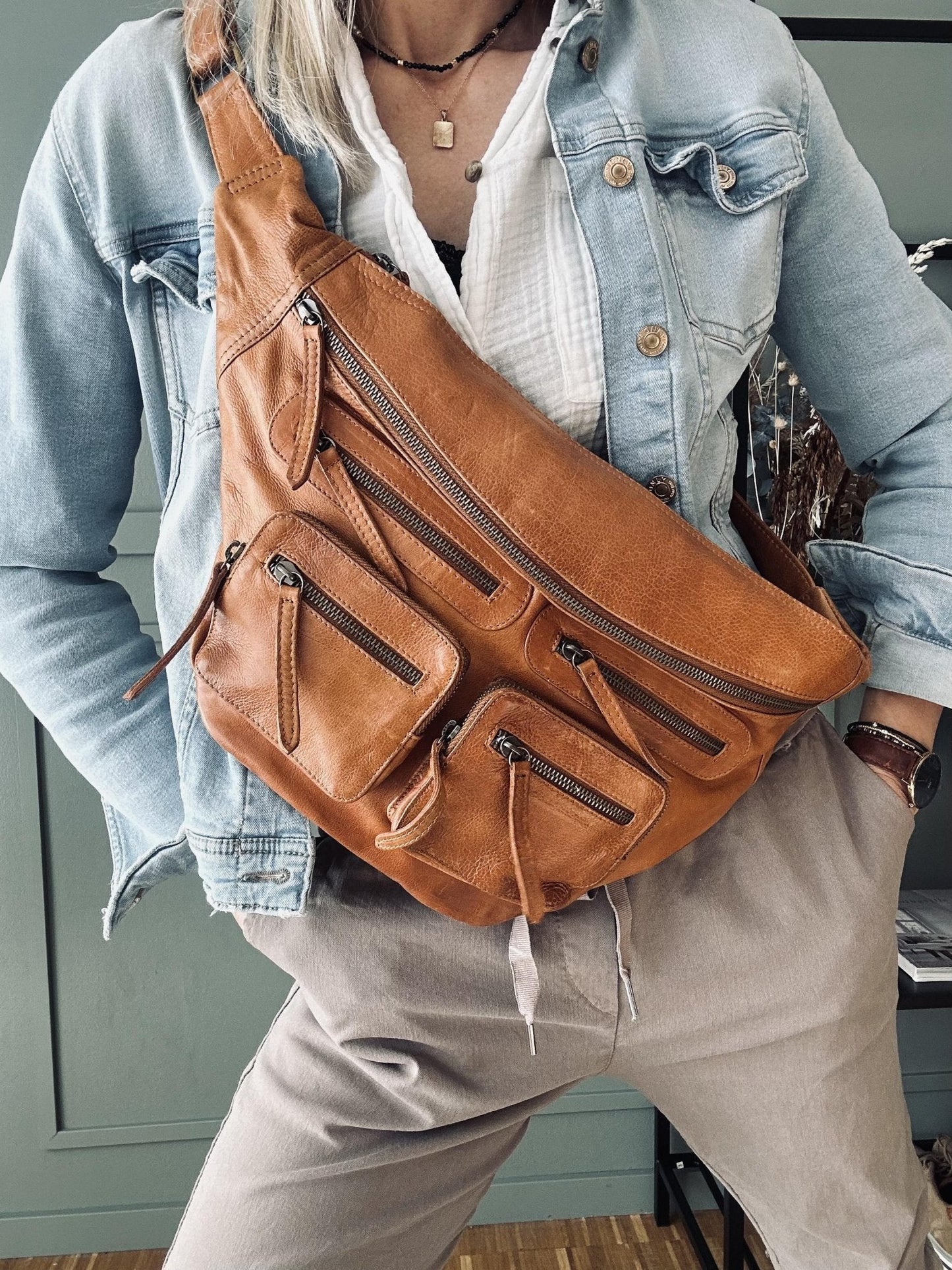 Bumbag XL RAW – Cognac - VIAMAJA.DK