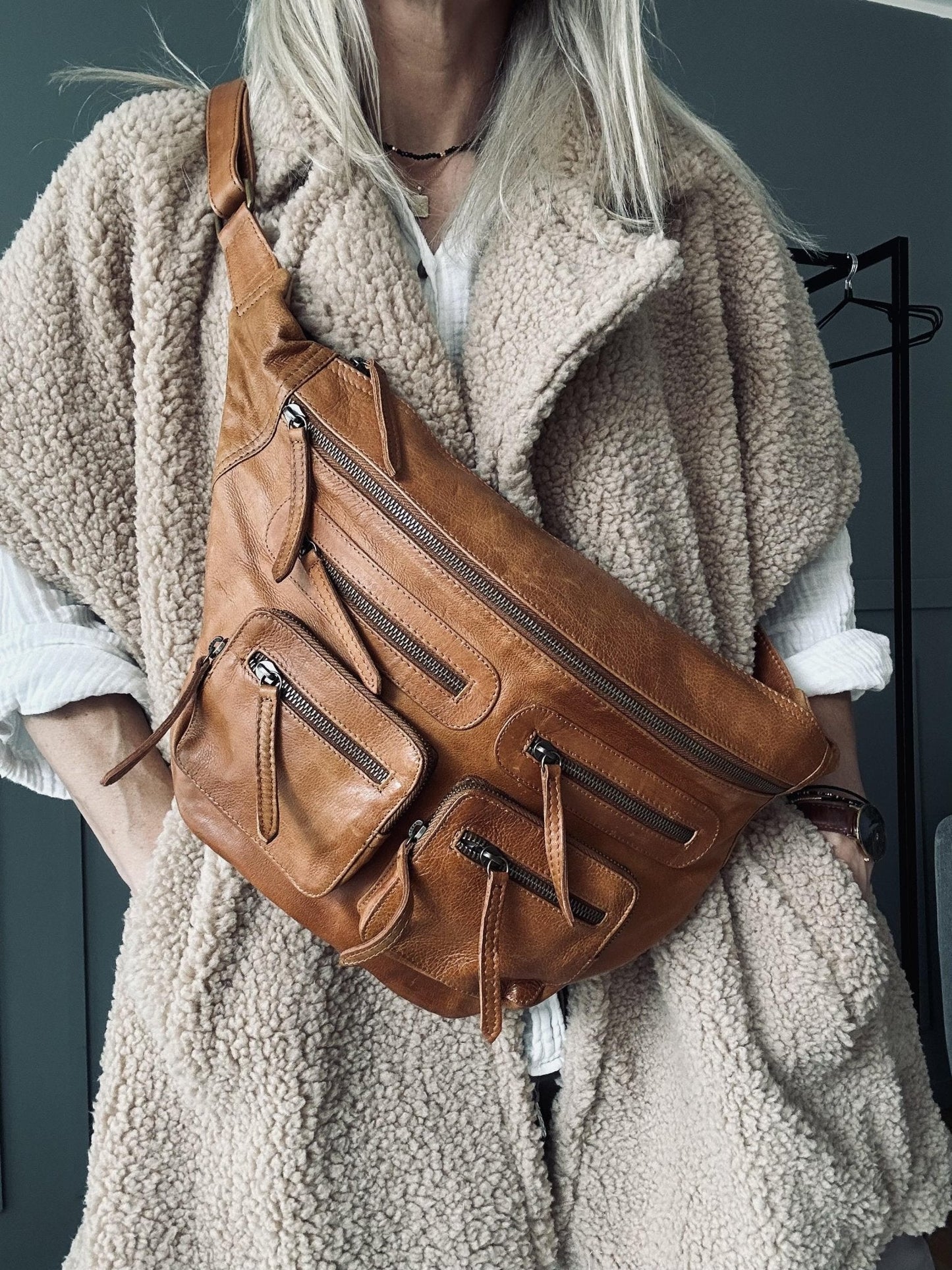 Bumbag XL RAW – Cognac - VIAMAJA.DK