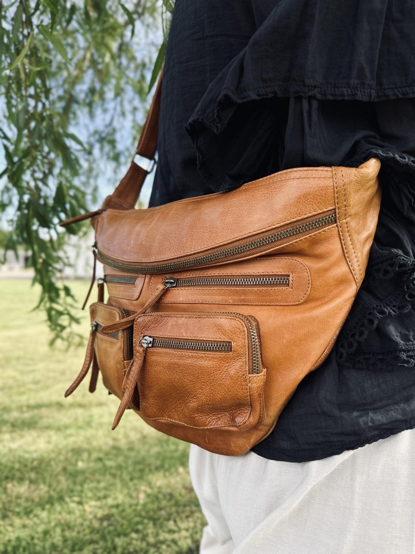 Bumbag XL RAW – Cognac - VIAMAJA.DK