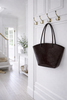 Shopper croco i skinn - Brown