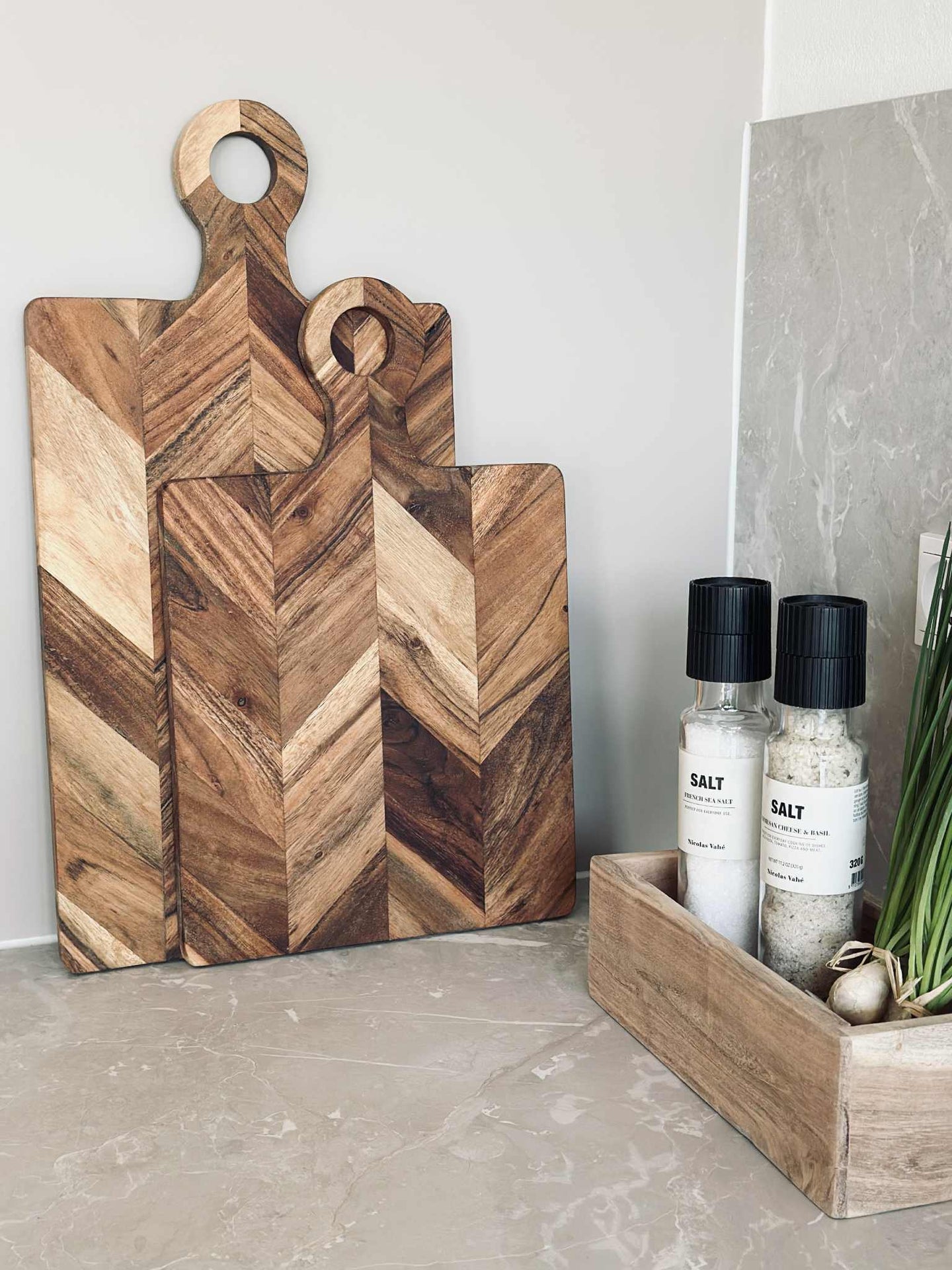 Skärbräda Fiskbensmönster - 40cm