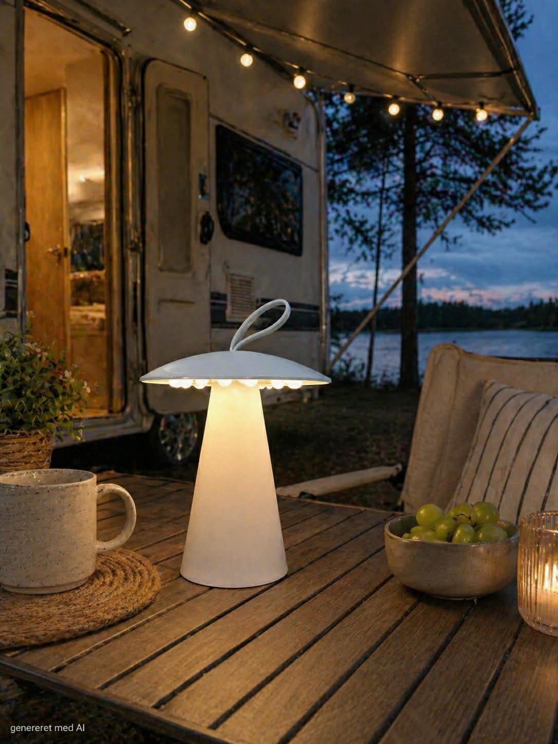 LED-bordslampa uppladdningsbar – Vit - Fungerar inomhus och utomhus
