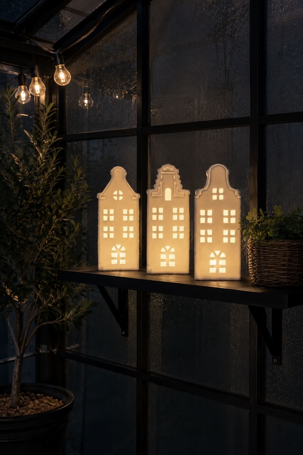 Ljushus med LED - WHITE MIX