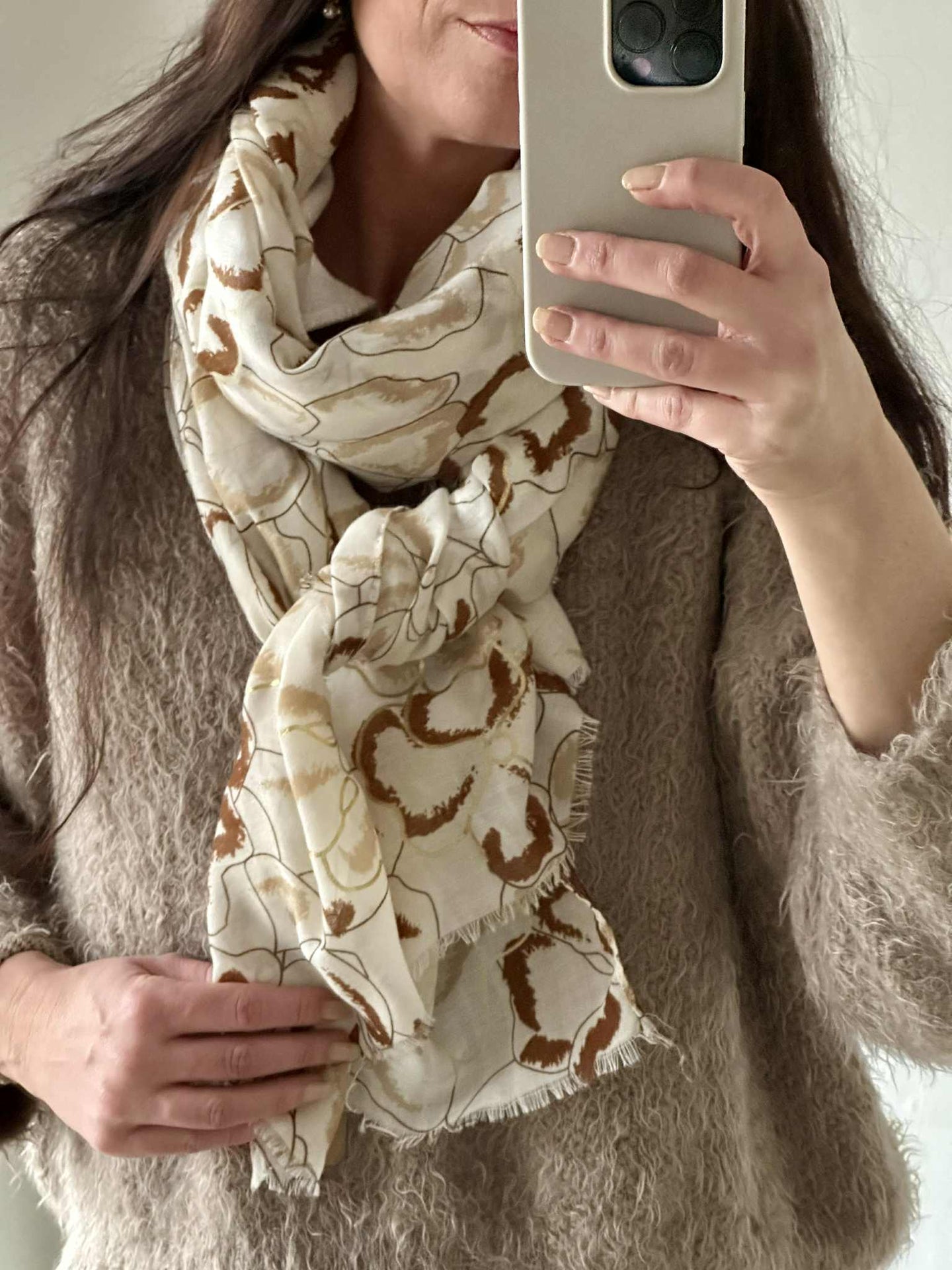 Halsduk Medina - beige / guld