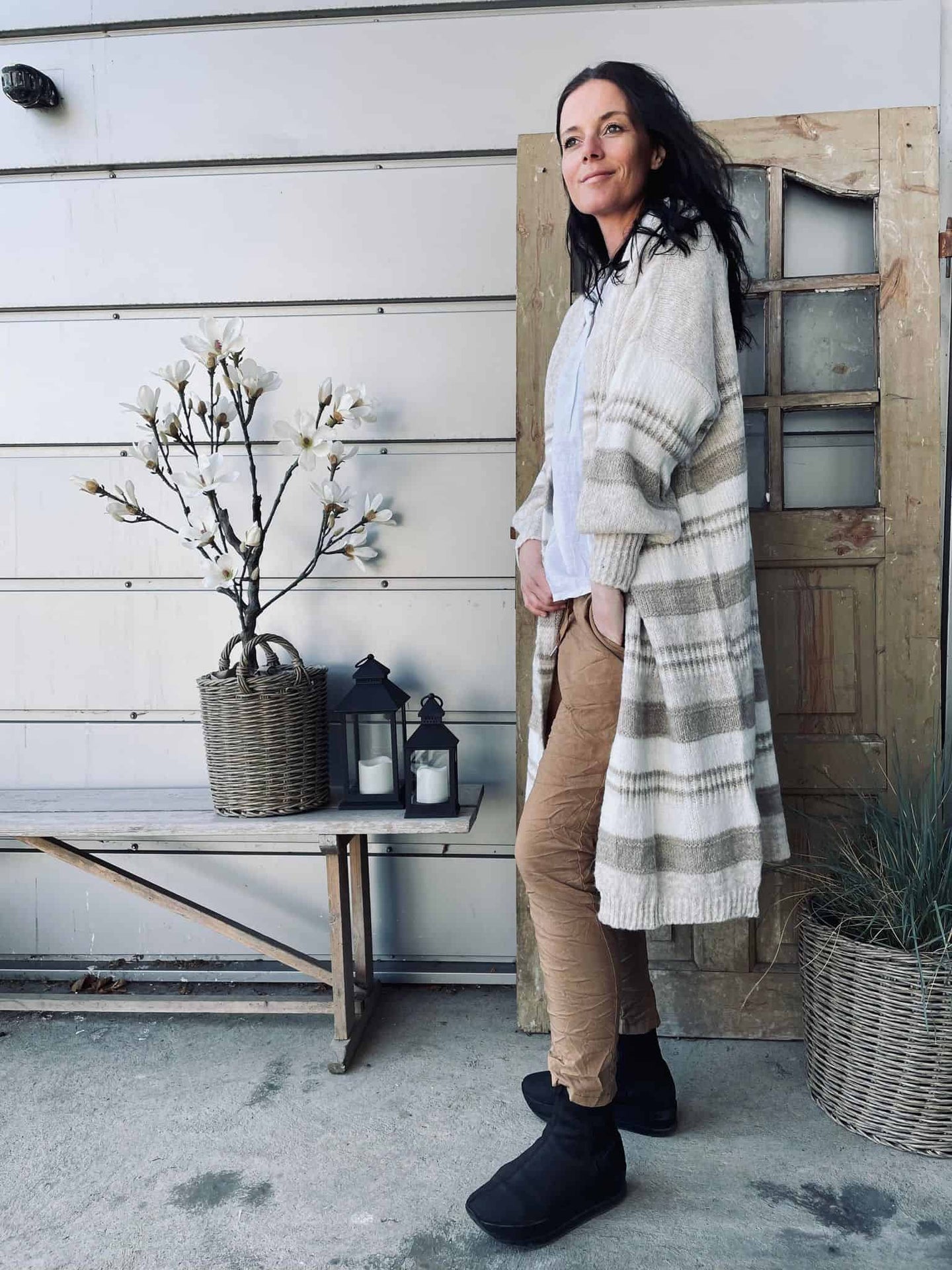 Cardigan Alma Beige - VIAMAJA.DK