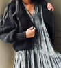 Cardigan Black Mohair mix