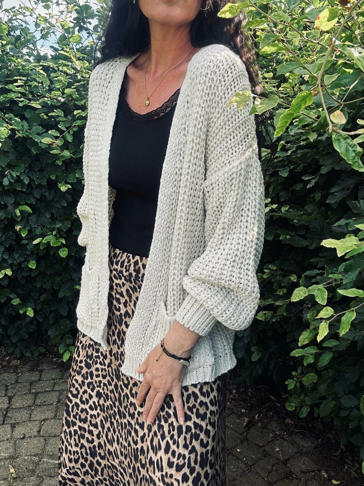 Cardigan Emma Lys beige - VIAMAJA.DK