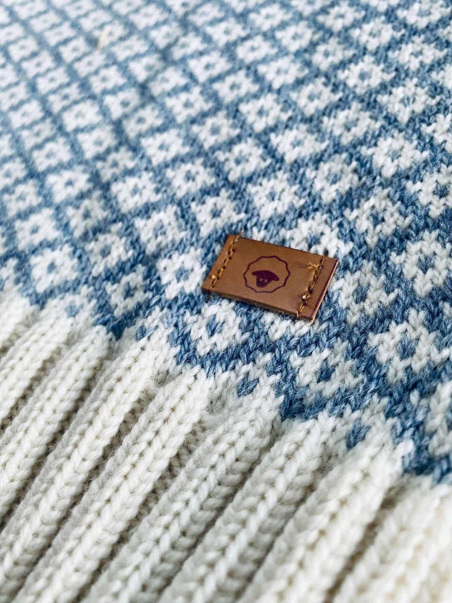 Cardigan i merinould – Iris blue L - VIAMAJA.DK