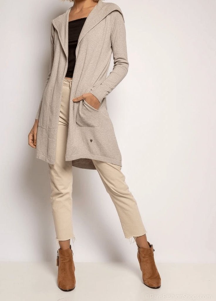 Cardigan / Jakke – Soft taupe - VIAMAJA