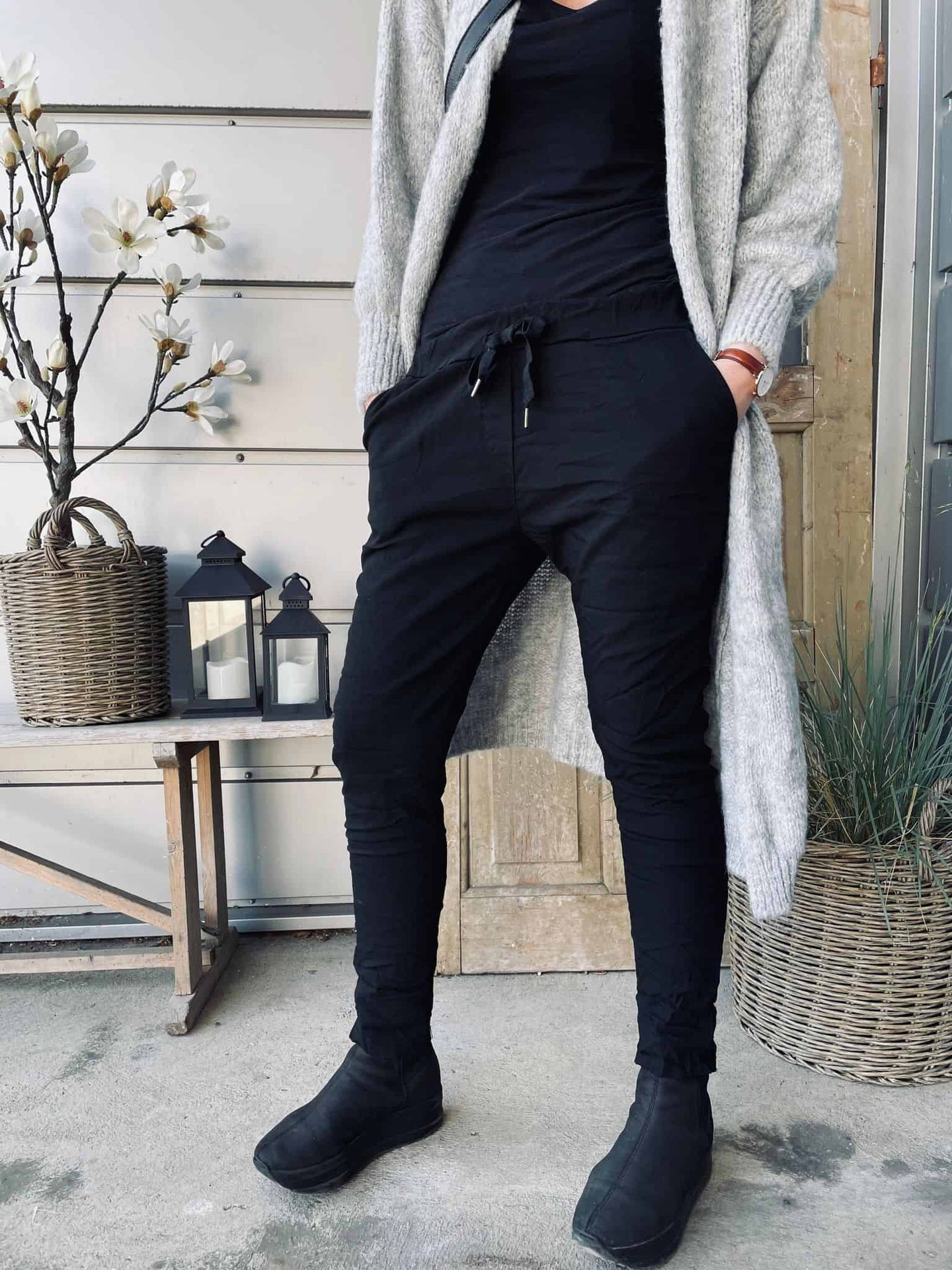 Cardigan Lilly – Lang Grå – One Size - VIAMAJA.DK