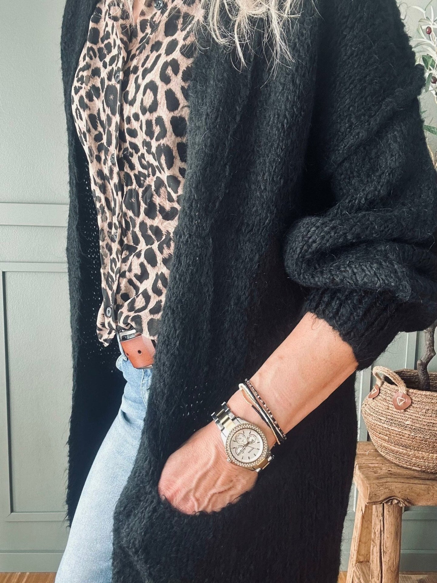 Cardigan Megan black - VIAMAJA.DK