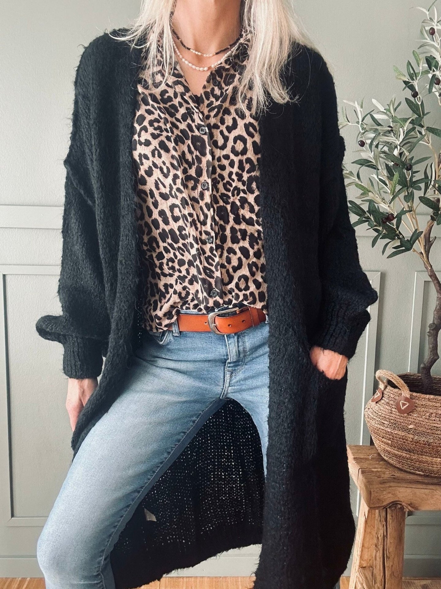 Cardigan Megan black - VIAMAJA.DK