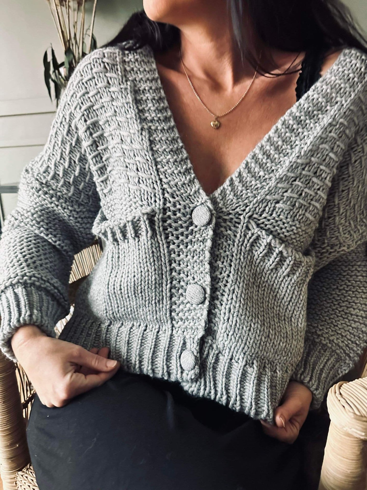 Cardigan Molly Grå - VIAMAJA.DK