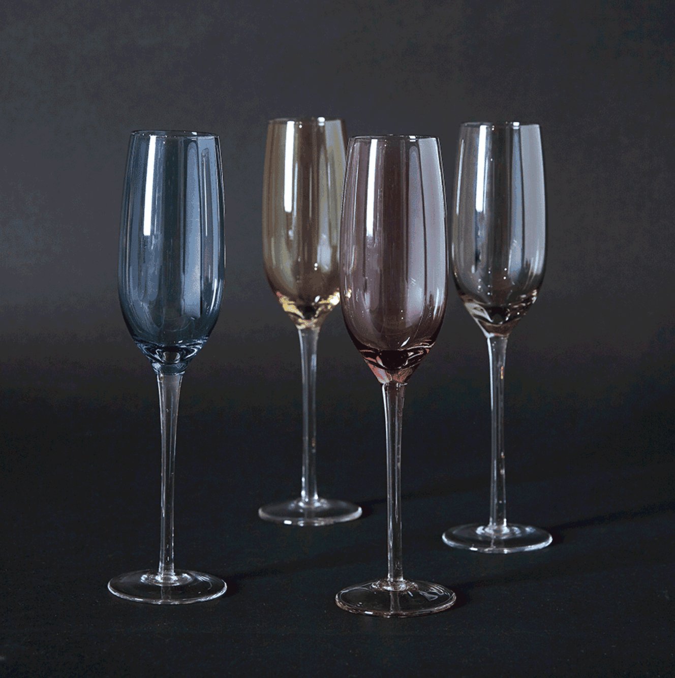 Champagneglas Color – Sæt med 4 stk - VIAMAJA.DK