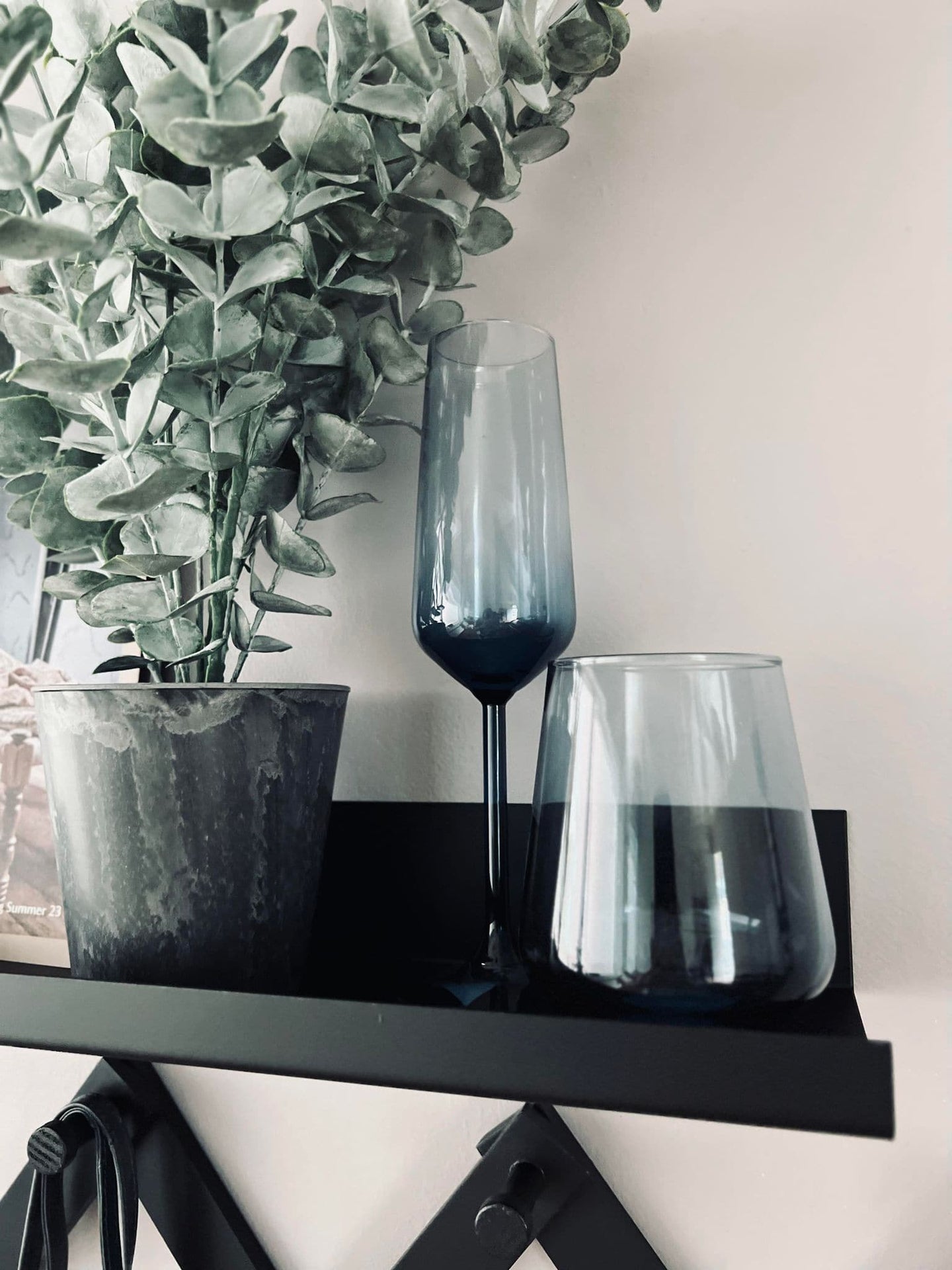 Champagneglas LUX - Royal blue 195ml - VIAMAJA.DK