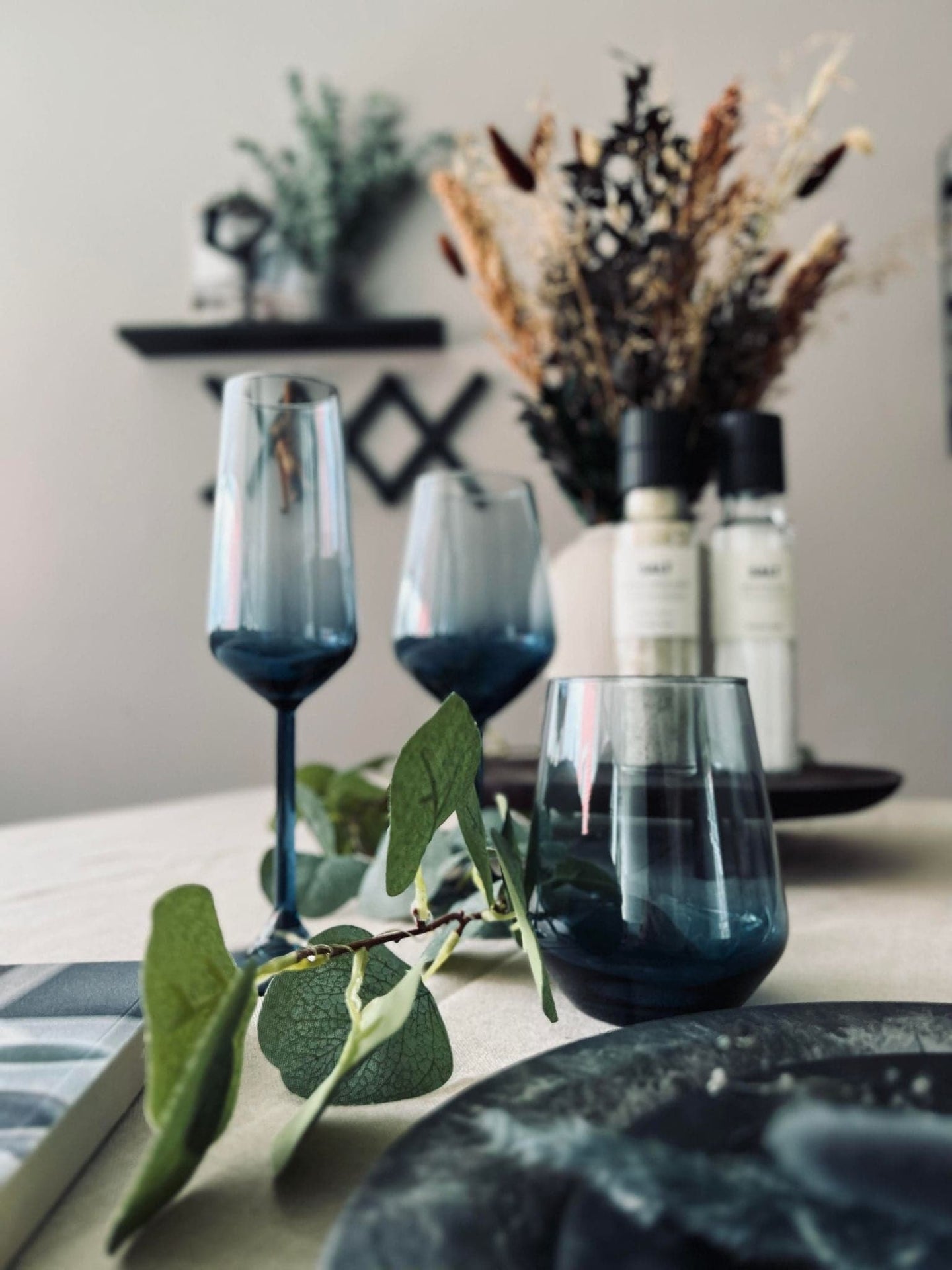 Champagneglas LUX - Royal blue 195ml - VIAMAJA.DK