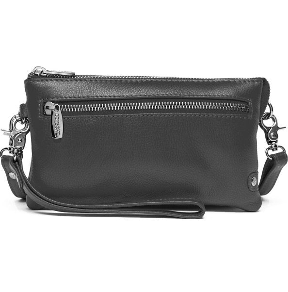 Clutch - Black / silver leather - VIAMAJA