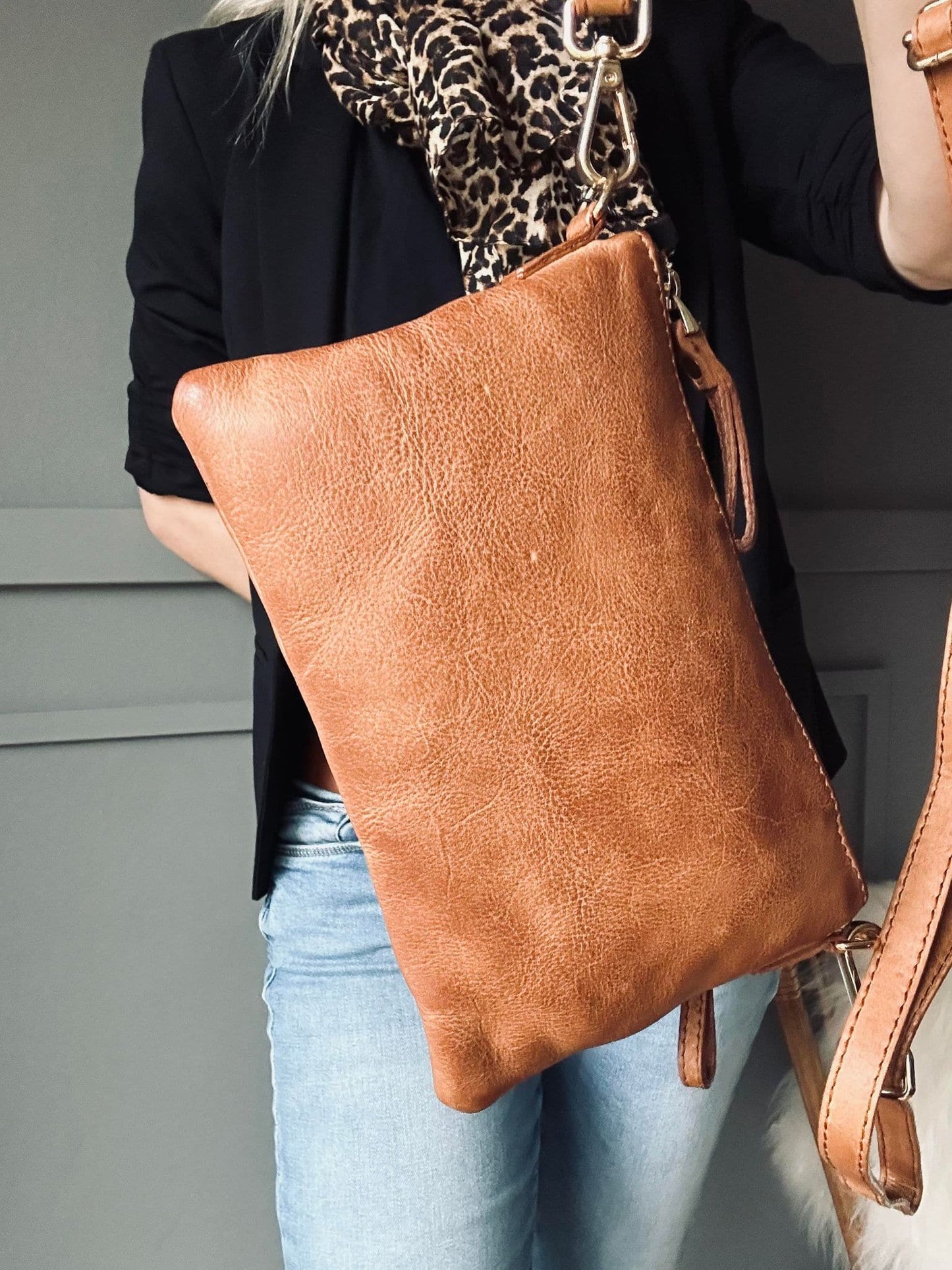 Clutch Hallie - Cognac - VIAMAJA.DK